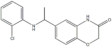 6-{1-[(2-chlorophenyl)amino]ethyl}-3,4-dihydro-2H-1,4-benzoxazin-3-one 结构式