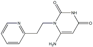 6-amino-1-[2-(pyridin-2-yl)ethyl]-1,2,3,4-tetrahydropyrimidine-2,4-dione 结构式