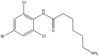 6-amino-N-(4-bromo-2,6-dichlorophenyl)hexanamide 结构式