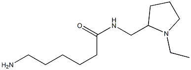 6-amino-N-[(1-ethylpyrrolidin-2-yl)methyl]hexanamide 结构式
