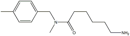 6-amino-N-methyl-N-[(4-methylphenyl)methyl]hexanamide 结构式