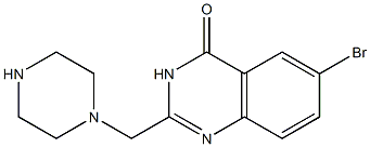 6-bromo-2-(piperazin-1-ylmethyl)quinazolin-4(3H)-one 结构式