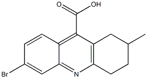 6-bromo-2-methyl-1,2,3,4-tetrahydroacridine-9-carboxylic acid 结构式