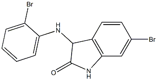 6-bromo-3-[(2-bromophenyl)amino]-2,3-dihydro-1H-indol-2-one 结构式