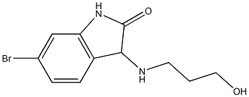 6-bromo-3-[(3-hydroxypropyl)amino]-2,3-dihydro-1H-indol-2-one 结构式