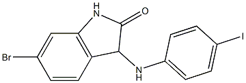 6-bromo-3-[(4-iodophenyl)amino]-2,3-dihydro-1H-indol-2-one 结构式