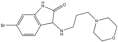 6-bromo-3-{[3-(morpholin-4-yl)propyl]amino}-2,3-dihydro-1H-indol-2-one 结构式
