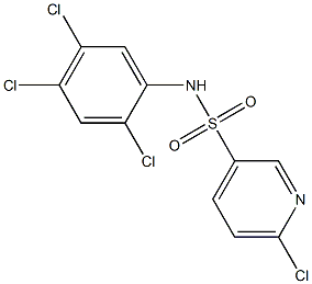 6-chloro-N-(2,4,5-trichlorophenyl)pyridine-3-sulfonamide 结构式