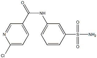 6-chloro-N-(3-sulfamoylphenyl)pyridine-3-carboxamide 结构式