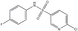 6-chloro-N-(4-fluorophenyl)pyridine-3-sulfonamide 结构式