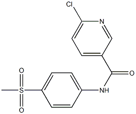 6-chloro-N-(4-methanesulfonylphenyl)pyridine-3-carboxamide 结构式