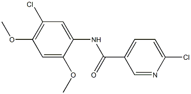 6-chloro-N-(5-chloro-2,4-dimethoxyphenyl)pyridine-3-carboxamide 结构式