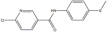 6-chloro-N-[4-(methylsulfanyl)phenyl]pyridine-3-carboxamide 结构式