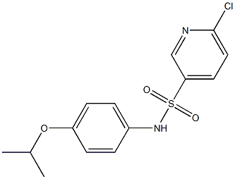 6-chloro-N-[4-(propan-2-yloxy)phenyl]pyridine-3-sulfonamide 结构式