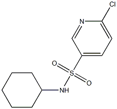 6-chloro-N-cyclohexylpyridine-3-sulfonamide 结构式