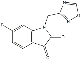 6-fluoro-1-(1,2,4-oxadiazol-3-ylmethyl)-2,3-dihydro-1H-indole-2,3-dione 结构式