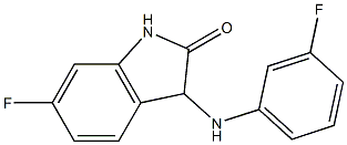 6-fluoro-3-[(3-fluorophenyl)amino]-2,3-dihydro-1H-indol-2-one 结构式