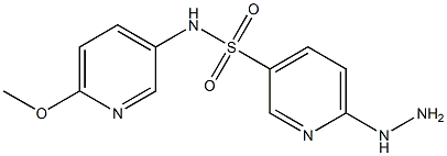 6-hydrazinyl-N-(6-methoxypyridin-3-yl)pyridine-3-sulfonamide 结构式