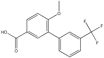 6-methoxy-3'-(trifluoromethyl)-1,1'-biphenyl-3-carboxylic acid 结构式