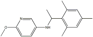 6-methoxy-N-[1-(2,4,6-trimethylphenyl)ethyl]pyridin-3-amine 结构式