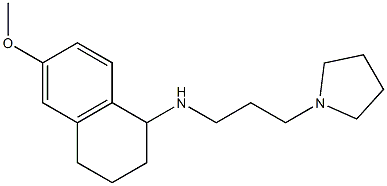 6-methoxy-N-[3-(pyrrolidin-1-yl)propyl]-1,2,3,4-tetrahydronaphthalen-1-amine 结构式