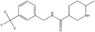 6-methyl-N-{[3-(trifluoromethyl)phenyl]methyl}piperidine-3-carboxamide 结构式