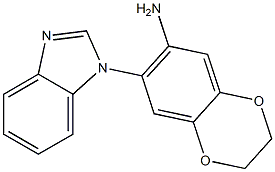 7-(1H-1,3-benzodiazol-1-yl)-2,3-dihydro-1,4-benzodioxin-6-amine 结构式