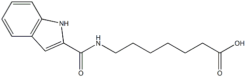 7-(1H-indol-2-ylformamido)heptanoic acid 结构式