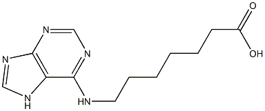 7-(7H-purin-6-ylamino)heptanoic acid 结构式