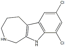 7,9-dichloro-1H,2H,3H,4H,5H,10H-azepino[3,4-b]indole 结构式