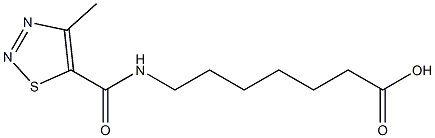 7-[(4-methyl-1,2,3-thiadiazol-5-yl)formamido]heptanoic acid 结构式
