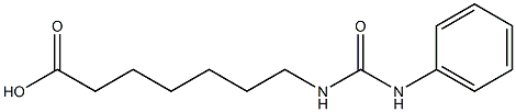 7-[(anilinocarbonyl)amino]heptanoic acid 结构式