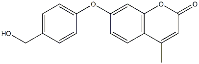 7-[4-(hydroxymethyl)phenoxy]-4-methyl-2H-chromen-2-one 结构式
