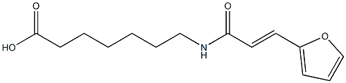 7-{[(2E)-3-(2-furyl)prop-2-enoyl]amino}heptanoic acid 结构式