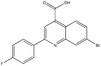 7-bromo-2-(4-fluorophenyl)quinoline-4-carboxylic acid 结构式