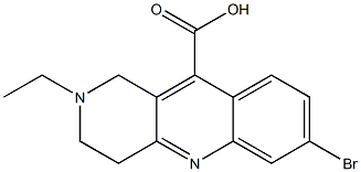 7-bromo-2-ethyl-1H,2H,3H,4H-benzo[b]1,6-naphthyridine-10-carboxylic acid 结构式