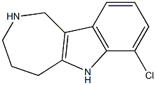 7-chloro-1H,2H,3H,4H,5H,6H-azepino[4,3-b]indole 结构式