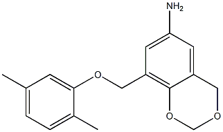 8-(2,5-dimethylphenoxymethyl)-2,4-dihydro-1,3-benzodioxin-6-amine 结构式