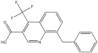 8-benzyl-4-(trifluoromethyl)quinoline-3-carboxylic acid 结构式