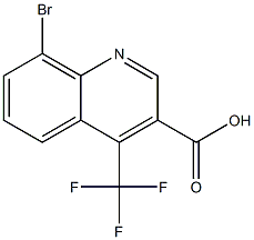 8-bromo-4-(trifluoromethyl)quinoline-3-carboxylic acid 结构式