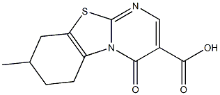 8-methyl-4-oxo-6,7,8,9-tetrahydro-4H-pyrimido[2,1-b][1,3]benzothiazole-3-carboxylic acid 结构式