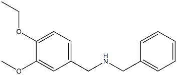 benzyl[(4-ethoxy-3-methoxyphenyl)methyl]amine 结构式