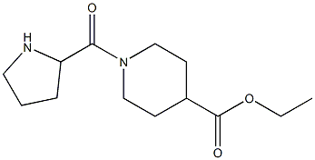 ethyl 1-(pyrrolidin-2-ylcarbonyl)piperidine-4-carboxylate 结构式