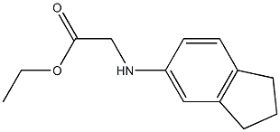 ethyl 2-(2,3-dihydro-1H-inden-5-ylamino)acetate 结构式