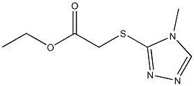 ethyl 2-[(4-methyl-4H-1,2,4-triazol-3-yl)sulfanyl]acetate 结构式