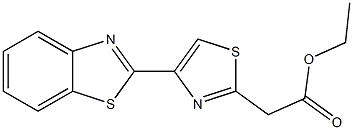 ethyl 2-[4-(1,3-benzothiazol-2-yl)-1,3-thiazol-2-yl]acetate 结构式