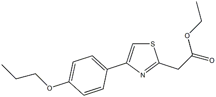 ethyl 2-[4-(4-propoxyphenyl)-1,3-thiazol-2-yl]acetate 结构式