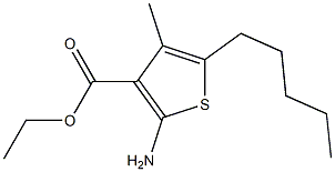 ethyl 2-amino-4-methyl-5-pentylthiophene-3-carboxylate 结构式