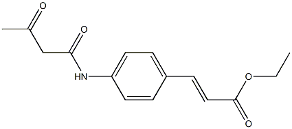 ethyl 3-[4-(3-oxobutanamido)phenyl]prop-2-enoate 结构式