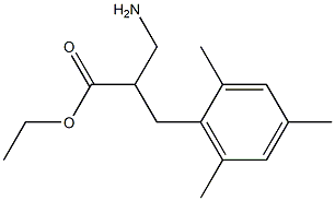 ethyl 3-amino-2-[(2,4,6-trimethylphenyl)methyl]propanoate 结构式